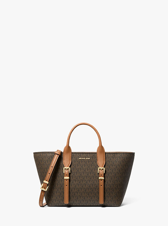 michael kors moore small signature logo satchel