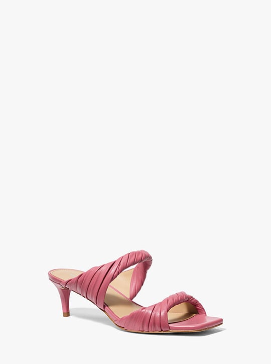 Kiana Leather Mule Sandal michael kors kiana leather mule sandal