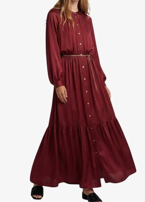 michael kors satin shirtdress