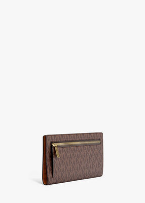 michael kors carson large signature logo wallet