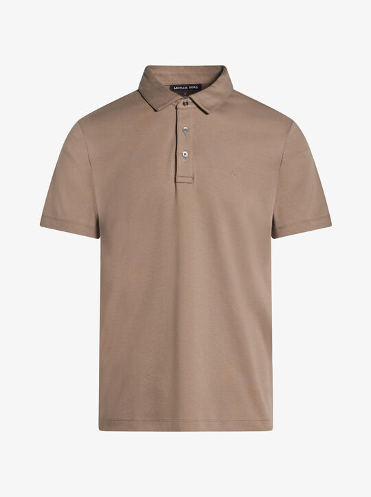 michael kors embroidered logo cotton polo shirt