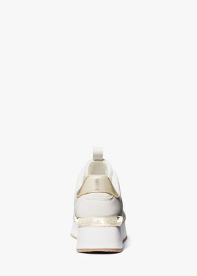 michael kors raina signature logo platform trainer