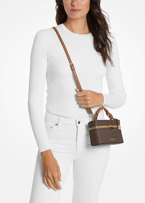 michael kors jana extra small signature logo convertible crossbody bag