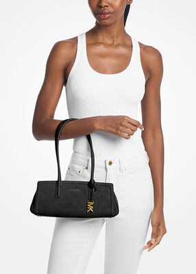 michael kors laila small suede shoulder bag