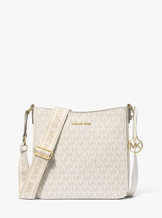 michael kors jet set travel small signature logo messenger bag