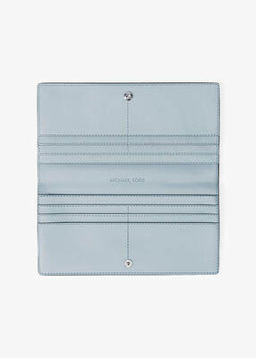michael kors carson large pebbled leather wallet