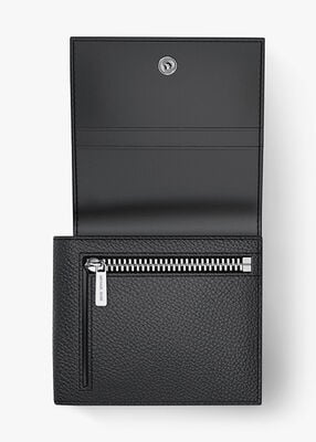 michael kors hudson pebbled leather wallet