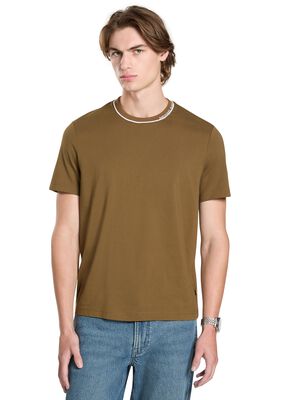 michael kors logo trim cotton jersey t shirt
