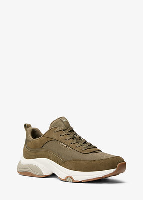 michael kors hartley mixed media trainer