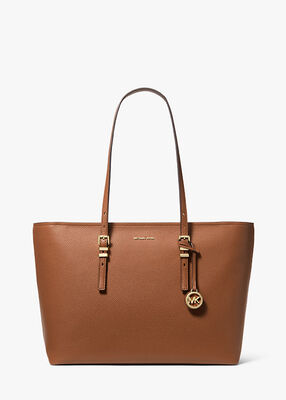 michael kors quinn large pebbled leather tote bag
