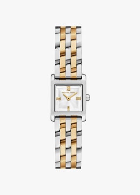 michael kors micro georgie two tone watch