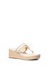 michael kors zoe signature logo wedge sandal