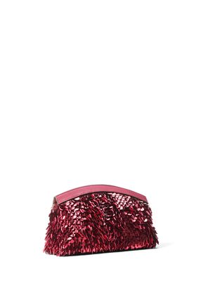 michael kors athena small metallic sequin embellished convertible clutch