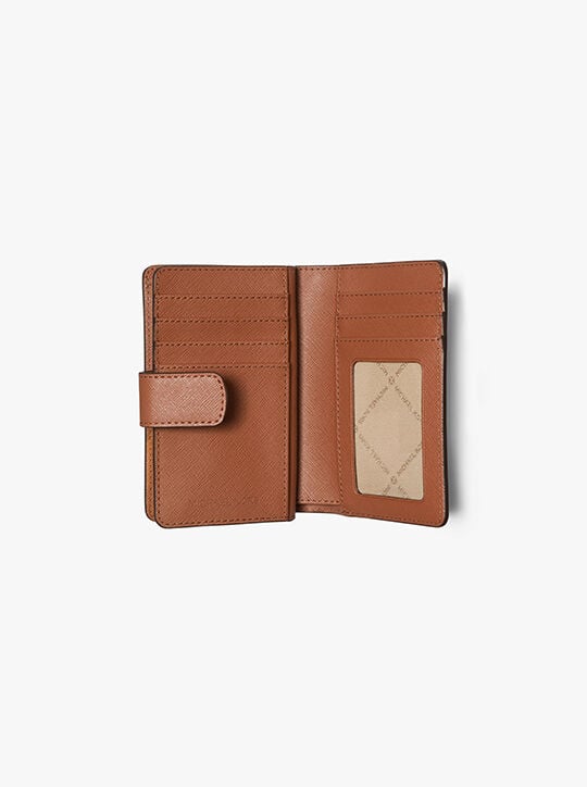 michael kors محفظة جلدية متوسطة الحجم بتصميم متقاطع