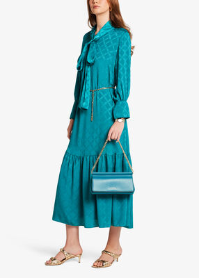 michael kors carmine medium pebbled leather pochette