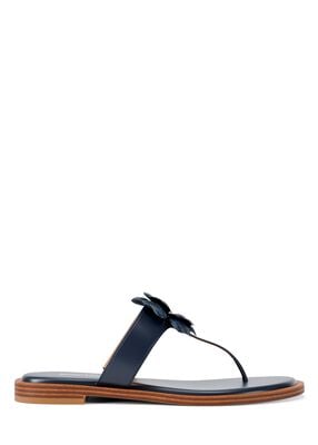 michael kors callie embellished signature logo trim thong sandal