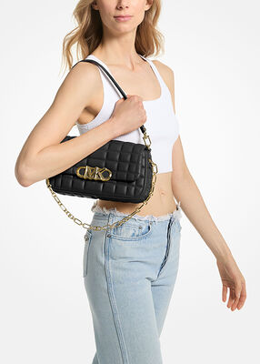 michael kors parker medium quilted leather shoulder bag