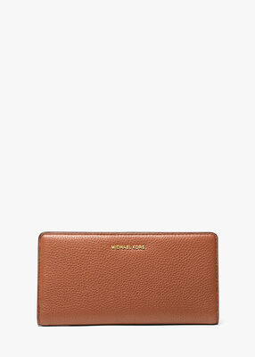 michael kors bryant large pebbled leather snap front wallet