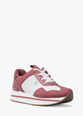 michael kors raina mixed media trainer