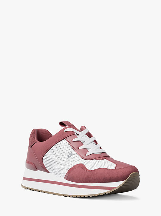 michael kors raina mixed media trainer