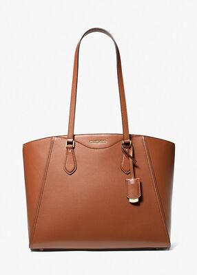 michael kors taryn large leather tote bag