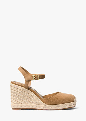 michael kors kenzie suede wedge espadrille