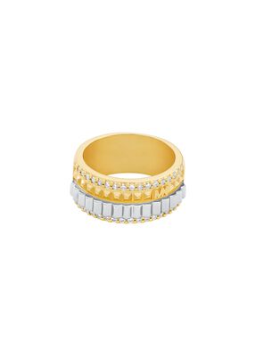 michael kors pav  two tone fluted ring