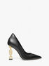 Tenley Empire Logo Embellished Leather Pump michael kors tenley empire logo embellished leather pump