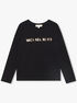 michael kors logo stretch cotton long sleeve t shirt