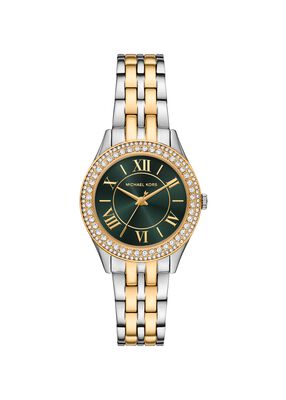 michael kors harlowe pav  two tone watch