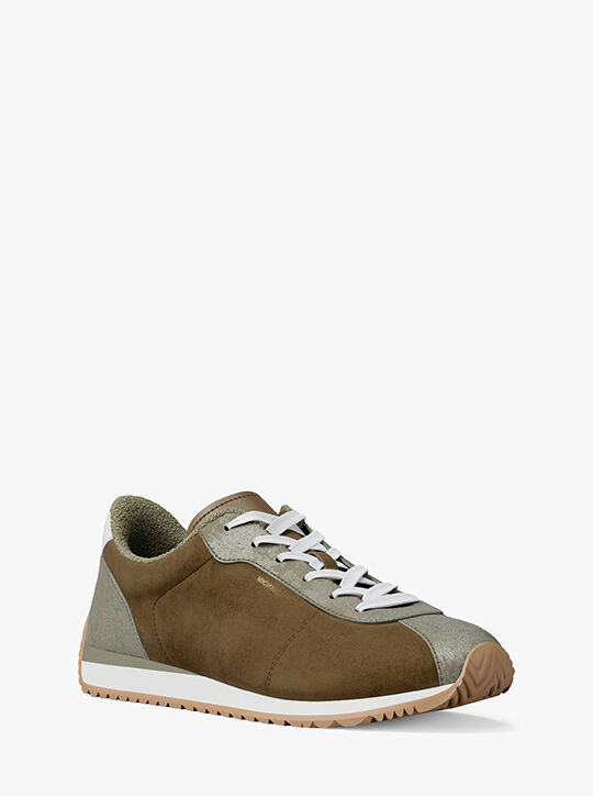 Rhodes Color-Block Suede Trainer michael kors rhodes color block suede trainer