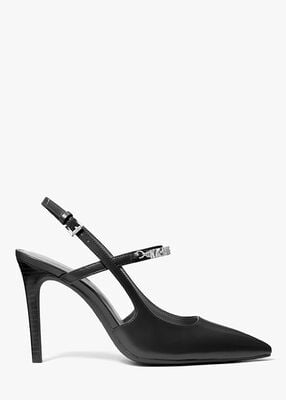 michael kors dina flex leather slingback pump