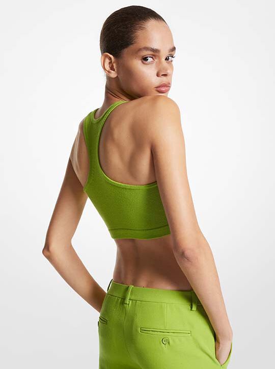 Cashmere Cropped Tank Top michael kors cashmere cropped tank top