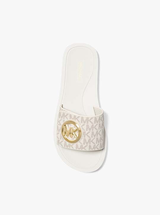 Signature Logo Slide Sandal michael kors signature logo slide sandal