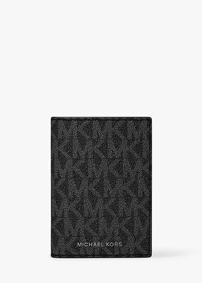 michael kors hudson signature logo folio card case