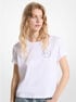 Embellished Logo Organic Cotton T-Shirt michael kors embellished logo organic cotton t shirt
