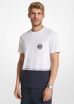Two-Tone Logo Cotton T-Shirt