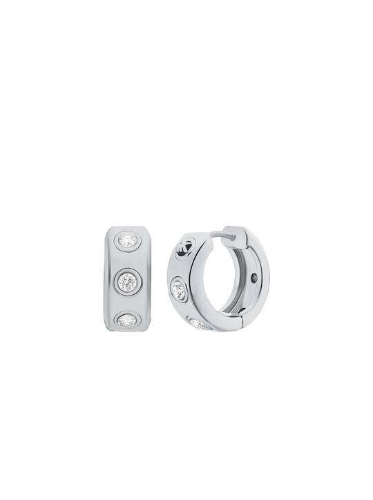 michael kors pav  logo huggie earrings