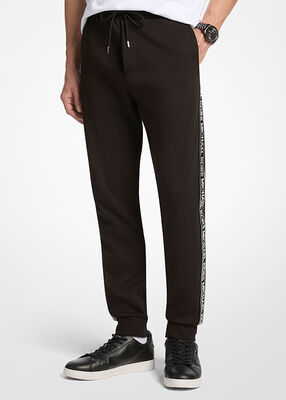 michael kors بنطال رياضي من مزيج القطن بشريط بشعار الماركة