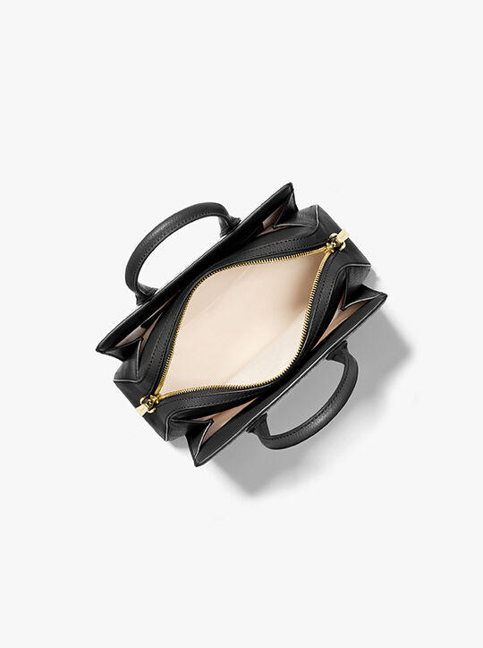 michael kors حقيبة ليلى الصغيرة المصنوعة من الجلد المحبب