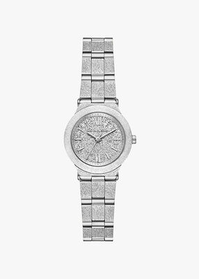 michael kors petite billie frosted silver tone watch