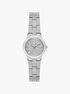 Petite Billie Frosted Silver-Tone Watch michael kors petite billie frosted silver tone watch