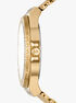 Lennox Pavé Gold-Tone Mesh Watch michael kors lennox pav gold tone mesh watch