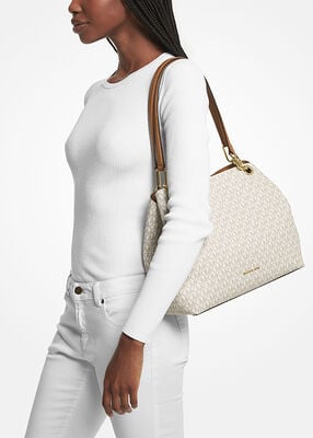 michael kors kensington large signature logo tote bag