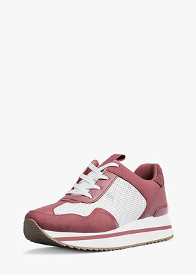 michael kors raina mixed media trainer