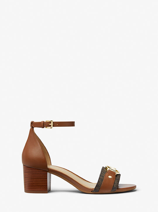 Rory Flex Leather and Logo Sandal michael kors rory flex leather and logo sandal
