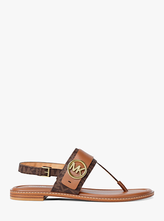michael kors carmen signature logo thong sandal