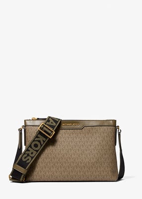 michael kors hudson signature logo messenger bag