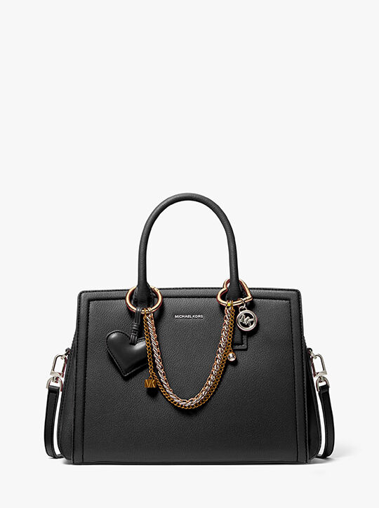 michael kors laila medium tk leather satchel