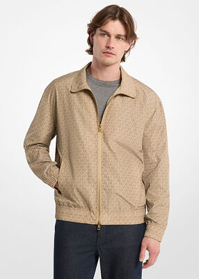 michael kors signature logo windbreaker jacket